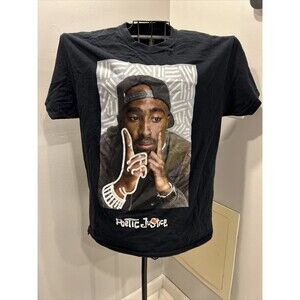 Tupac Shakur Poetic Justice Black t-shirt size Large